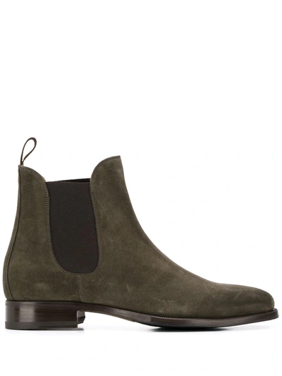 Shop Scarosso Chelsea Boots In Green