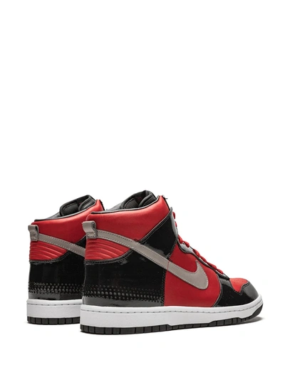 Shop Nike Dunk High Premium Sneakers In Red