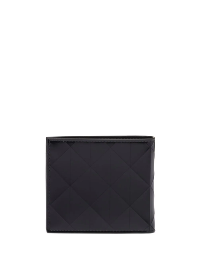 Shop Prada Triangle-panelled Logo-plaque Wallet In Black