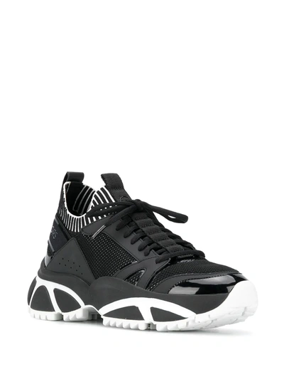 Shop Michael Kors Lucas Panelled Low-top Sneakers In Black