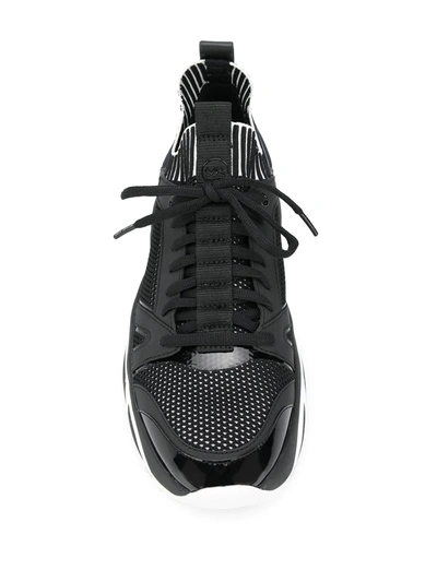 Shop Michael Kors Lucas Panelled Low-top Sneakers In Black