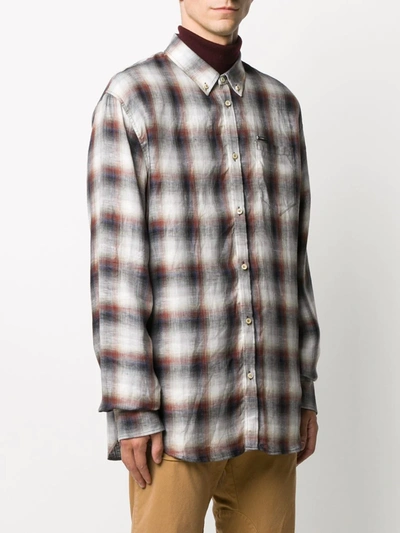 Shop Dsquared2 Plaid Button-front Shirt In White