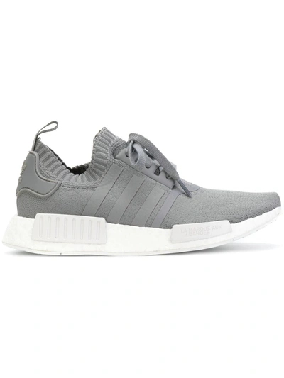 Shop Adidas Originals Nmd_r1 Primeknit Sneakers In Grey