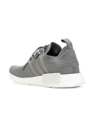 Shop Adidas Originals Nmd_r1 Primeknit Sneakers In Grey