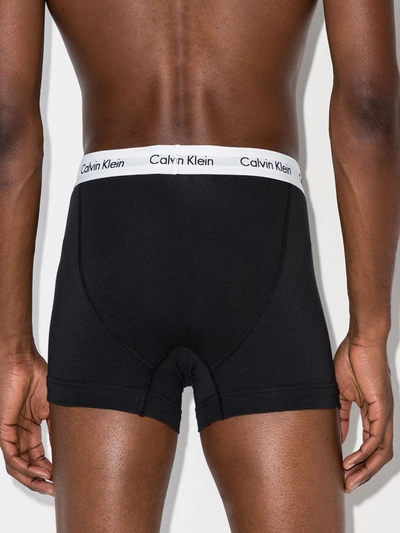 Shop Calvin Klein Underwear Three Pack Logo Waistband Boxer Trunks In Black