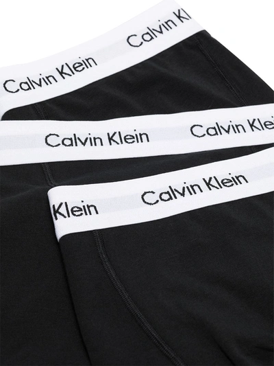 Shop Calvin Klein Underwear Three Pack Logo Waistband Boxer Trunks In Black