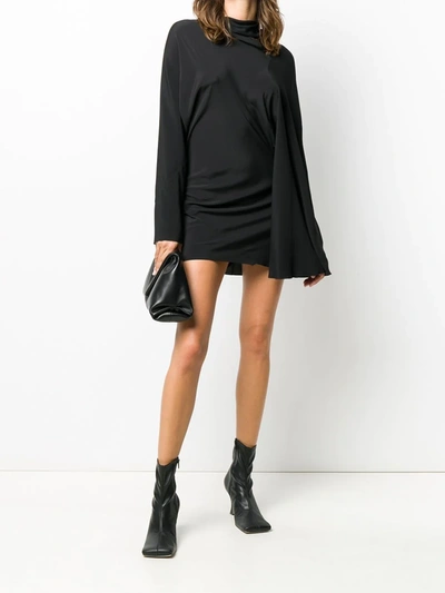 Shop Rick Owens Seb Mini Dress In Black
