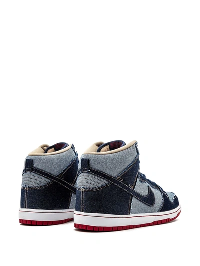 Shop Nike Sb Dunk High Qs "reese Forbes Denim" Sneakers In Blue