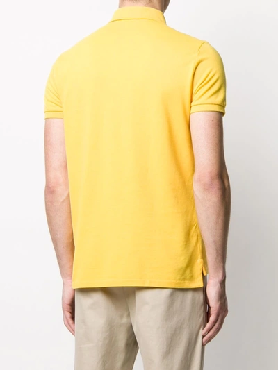 Shop Polo Ralph Lauren Piqué Polo Shirt In Yellow