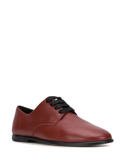 Shop Camperlab Tws Asymmetric Oxford Shoes In Brown