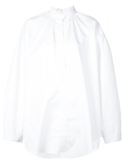 Shop Maison Rabih Kayrouz Poplin Shirt In White