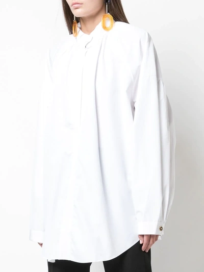 MAISON RABIH KAYROUZ POPLIN SHIRT - 白色