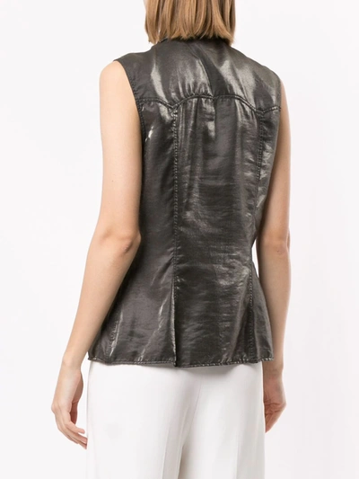 Pre-owned Versace Metallic Sleeveless Shirt