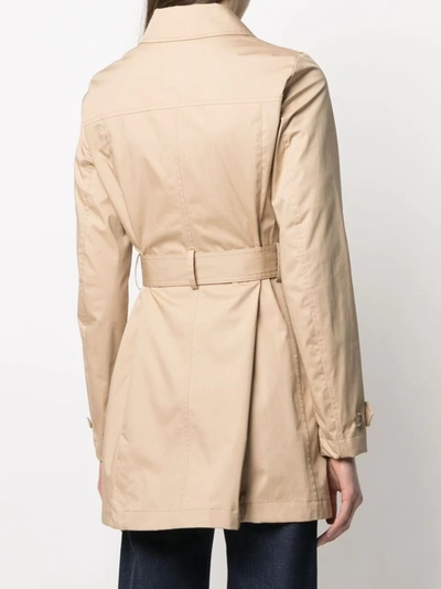 Shop Woolrich Belted Trench Coat In Neutrals