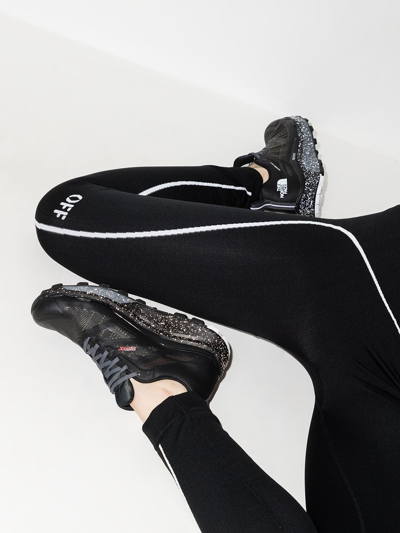 Shop Off-white Athleisure Seamless Performance Leggings In Black
