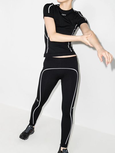 Shop Off-white Athleisure Seamless Performance Leggings In Black