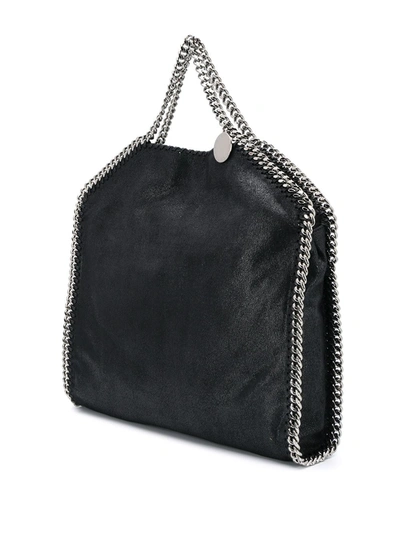 Stella Mccartney Black Large Chain Tote Handbag For Women In Black