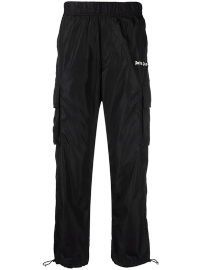 Shop Palm Angels Aftersport Side-stripe Track Pants In Black