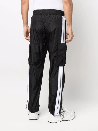 Shop Palm Angels Aftersport Side-stripe Track Pants In Black