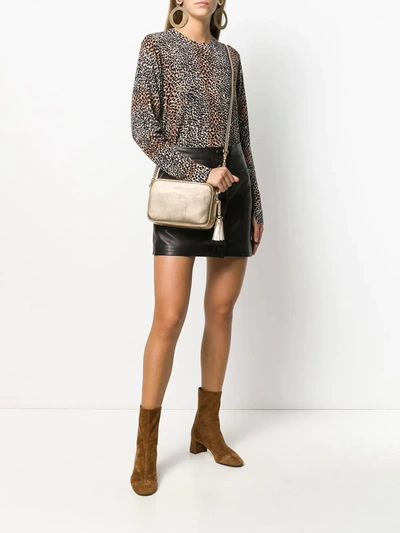 Michael Michael Kors Jet Set Crossbody Bag In Gold
