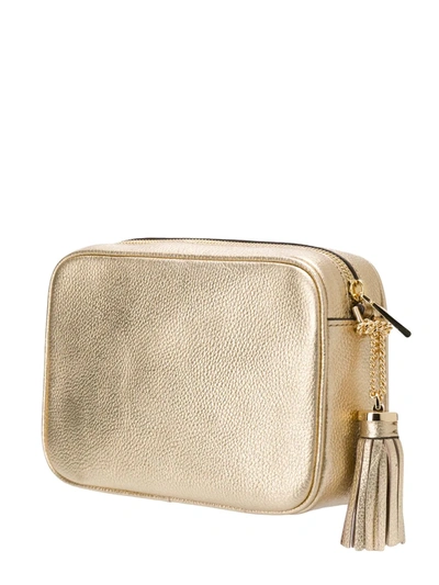 Shop Michael Michael Kors Jet Set Crossbody Bag In Gold