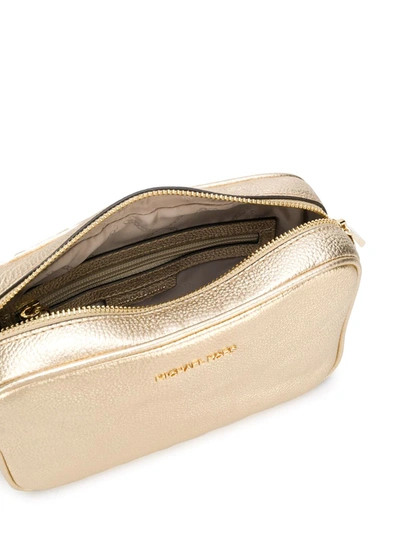 Shop Michael Michael Kors Jet Set Crossbody Bag In Gold