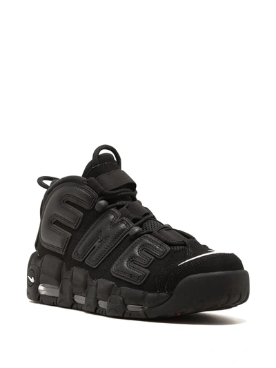 Nike Air More Uptempo Sneakers In Black | ModeSens