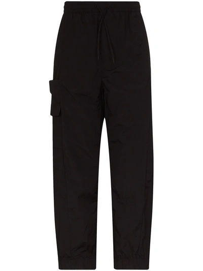 Shop Y-3 Cropped Cargo Trousers In Black