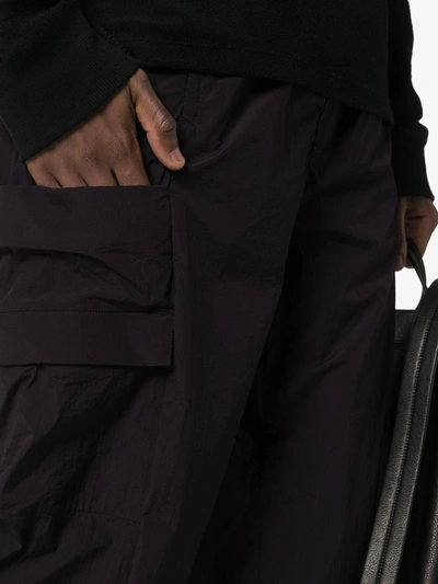 Shop Y-3 Cropped Cargo Trousers In Black