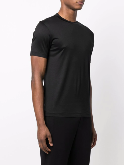 Emporio Armani Round Neck Short-sleeved T-shirt In Schwarz