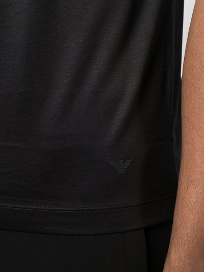 Emporio Armani Round Neck Short-sleeved T-shirt In Schwarz