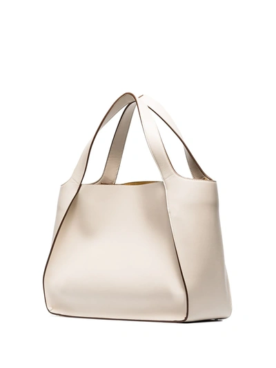 Stella Mccartney Stella Logo Eco-leather Tote In White