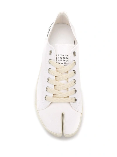 Shop Maison Margiela Tabi Low-top Sneakers In White