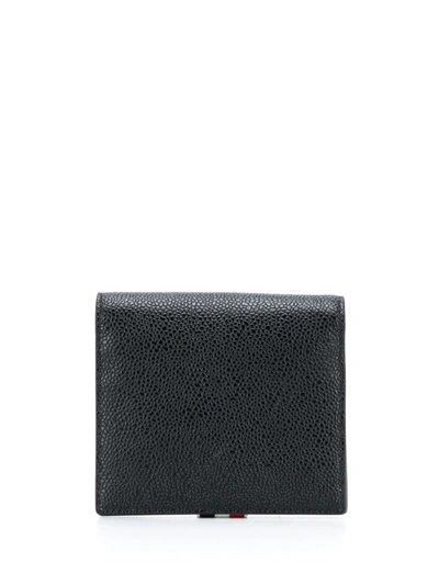 Shop Thom Browne Rwb Tab Crossbody Wallet In Black