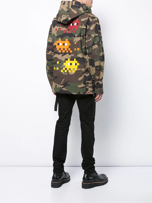 Mostly Heard Rarely Seen 8-Bit Blinky Pinky Inky print jacket - Green