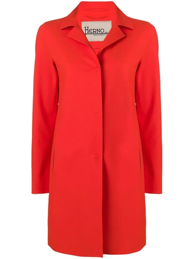 Shop Herno Mid-length Coat In Orange