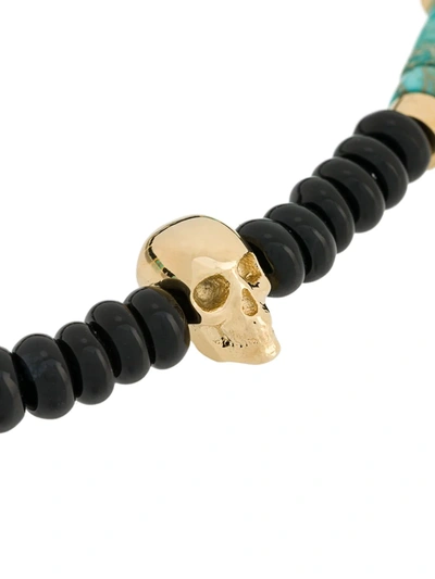 Shop Northskull Skull Beaded Bracelet In Black