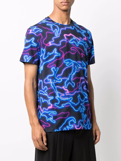 Shop Valentino Graphic-print T-shirt In Blau
