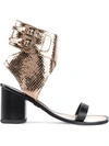 MARKUS LUPFER Faux Snakeskin Sandals