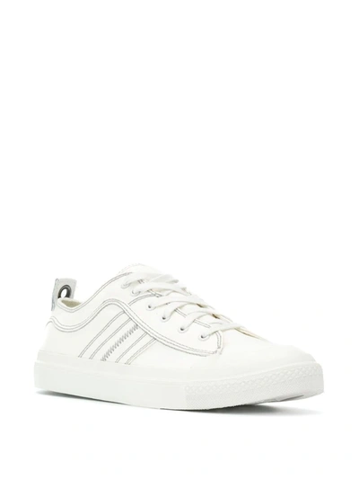 Shop Diesel S-astico Sneakers In White