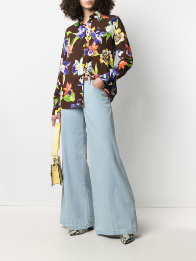 Shop J Brand Wide-leg Jeans In Blue