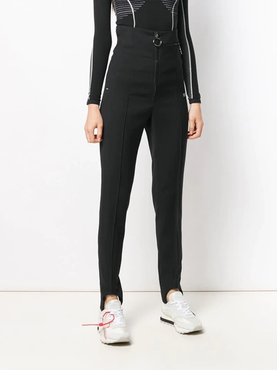 Shop Off-white Zip-front Slim-fit Trousers In Black