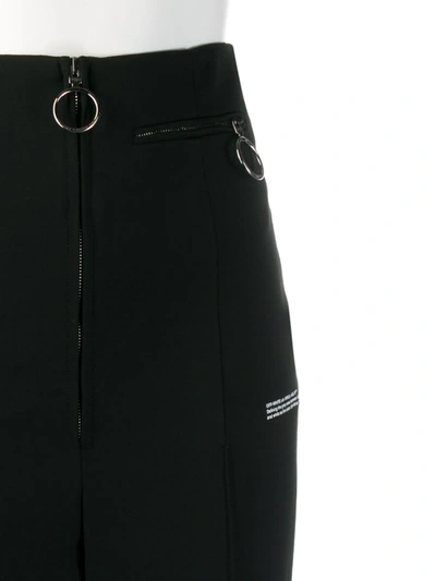 Shop Off-white Zip-front Slim-fit Trousers In Black