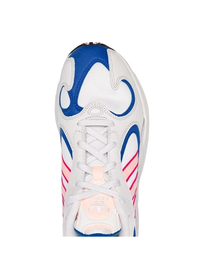 ADIDAS WHITE YUNG 1 WATERMELON LEATHER LOW-TOP SNEAKERS - 白色