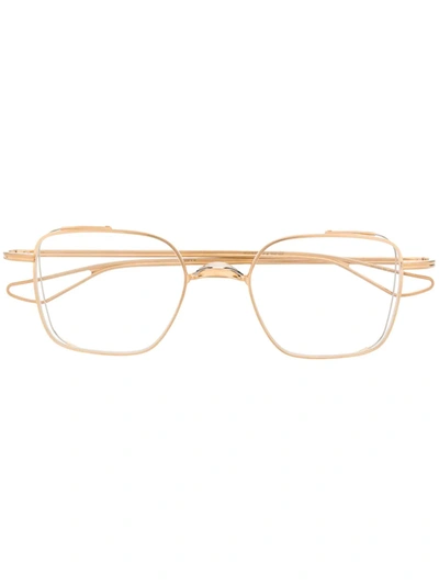 Shop Dita Eyewear Lineto Glasses In Gold