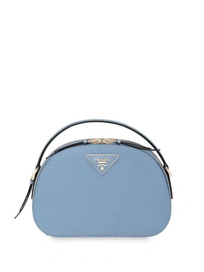 Shop Prada Odette Saffiano Leather Bag In Blue