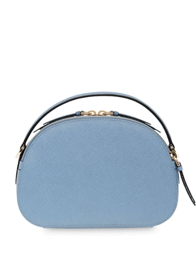 Shop Prada Odette Saffiano Leather Bag In Blue