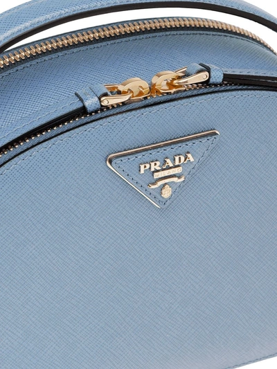 Shop Prada Odette Saffiano Leather Bag In Blue