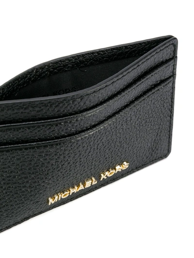 Shop Michael Michael Kors Logo Cardholder In Black