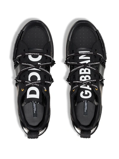 Dolce & Gabbana Sneakers Low Top Perforated Toe In Black